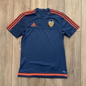 Adidas Valencia 2015-2016 Soccer Jersey Mens Medium Navy Blue Adizero Training